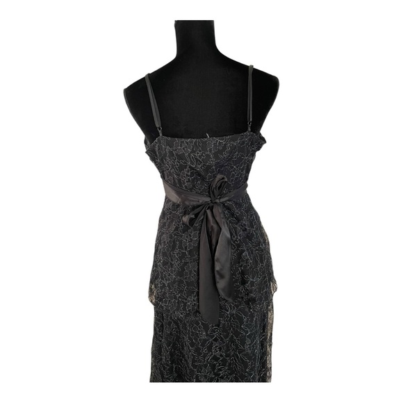 Papillon women’s vintage retro two-piece babydoll tank midi lace full skirt M - Picture 7 of 9